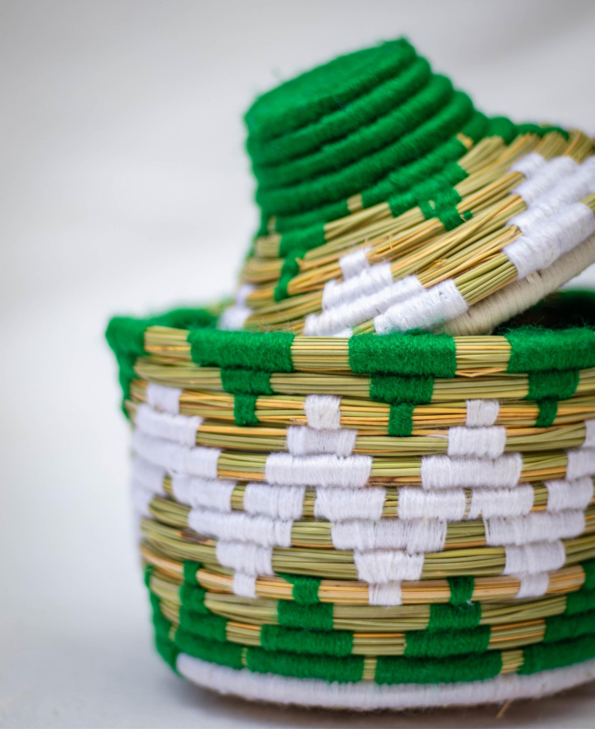 Hand-Woven Moroccan Wool Pot - 037