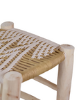 Moroccan Handmade Stool Braided Rope Weaving, 18