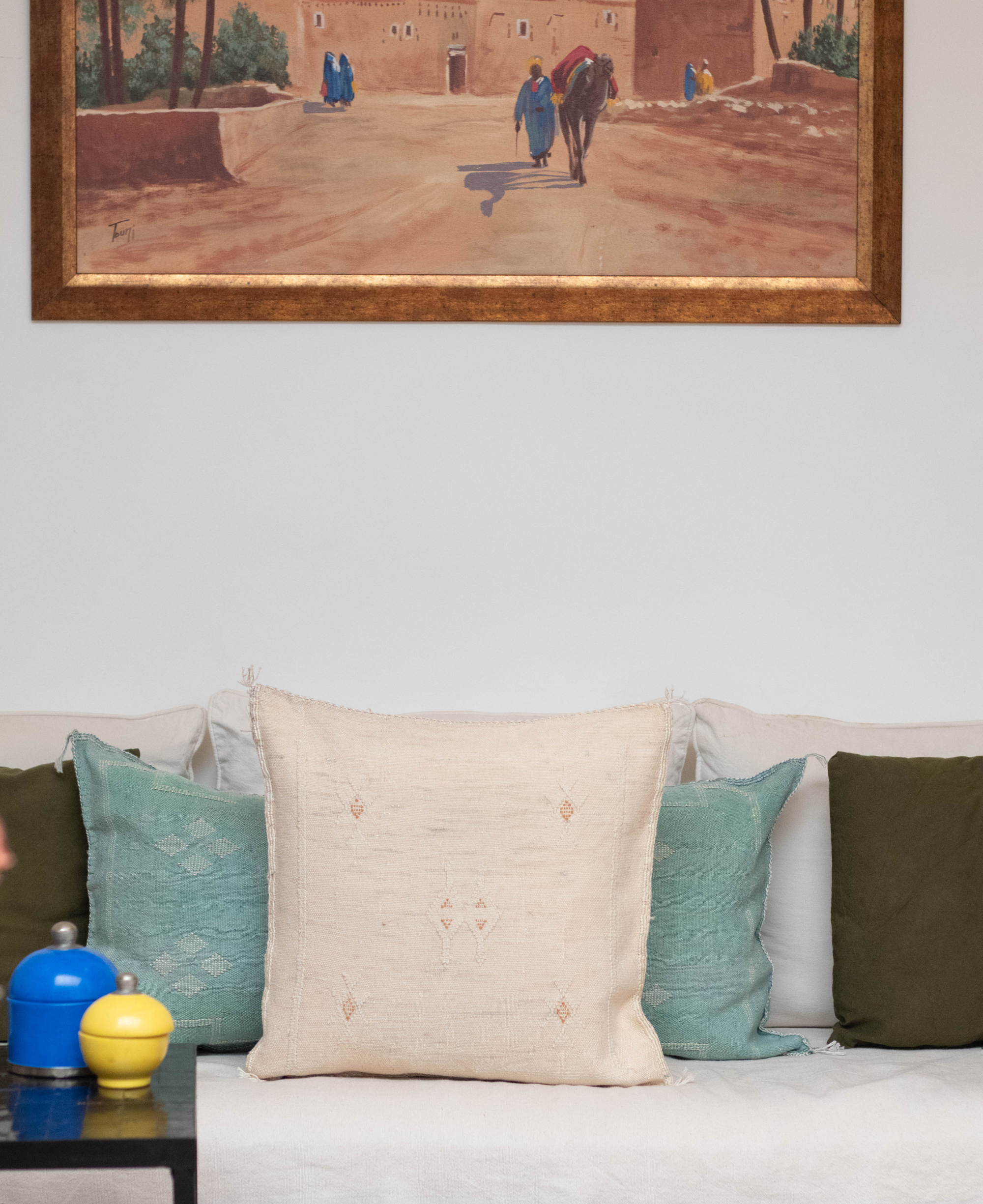 Handmade Moroccan Cactus Silk Cushion Cover - 10