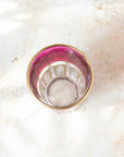 Moroccan Tea Glasses – Fuchsia Pink & Gold Set of 6
