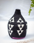 Hand -Woven Moroccan Wool Pot - 020