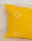 Luxury Moroccan Cactus Silk Cushion – Boho Sabra Pillow