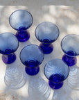 Blue Handblown Beldi Glass | Moroccan Mouth-Blown