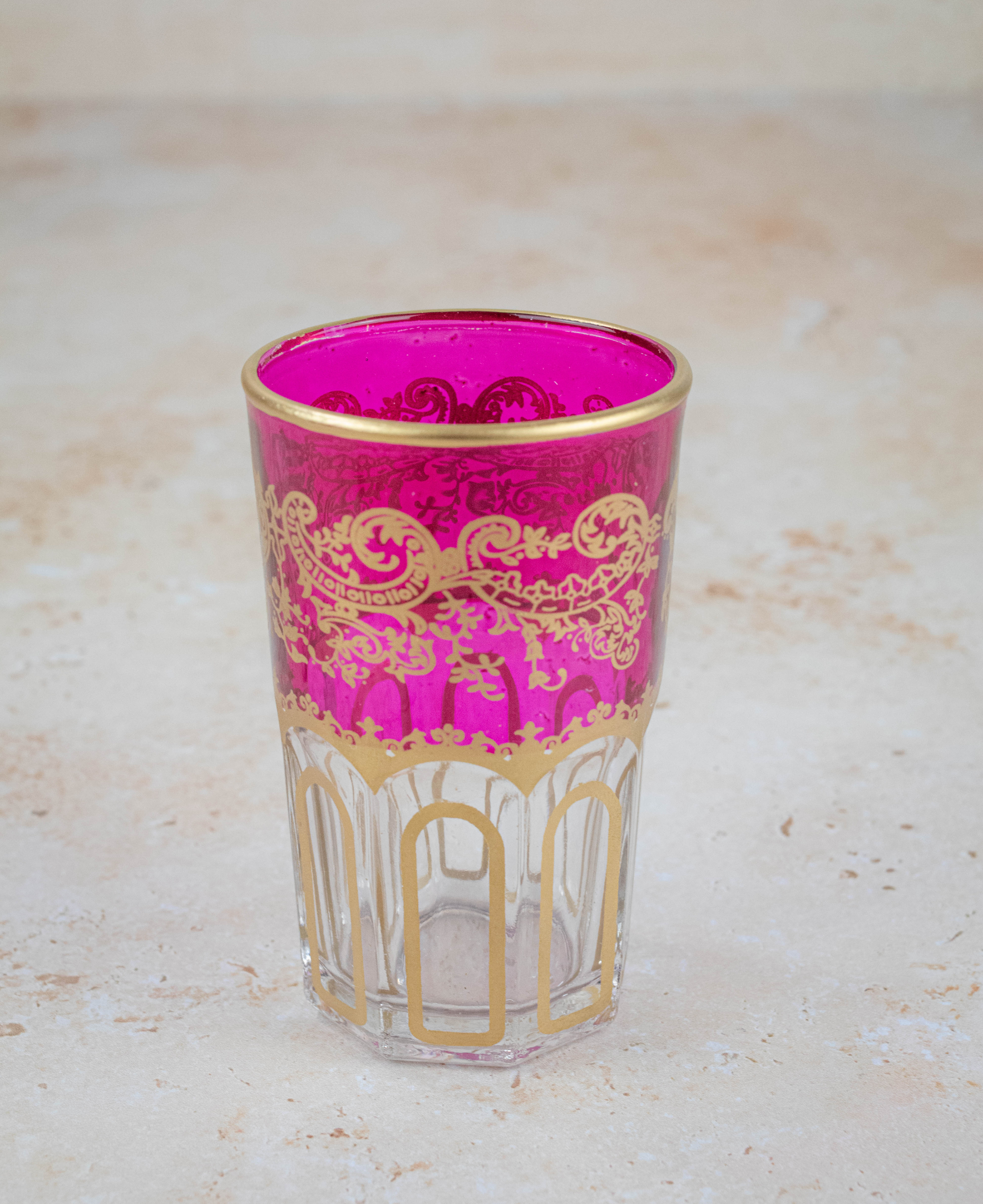 Set of 6 Moroccan Multicoloured Tea Glasses – Perfect for Entertaining