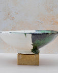 Handmade Tamegroute Half-Glazed Bowl - Green