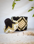 Hand-Woven Moroccan Wool Pot - 035