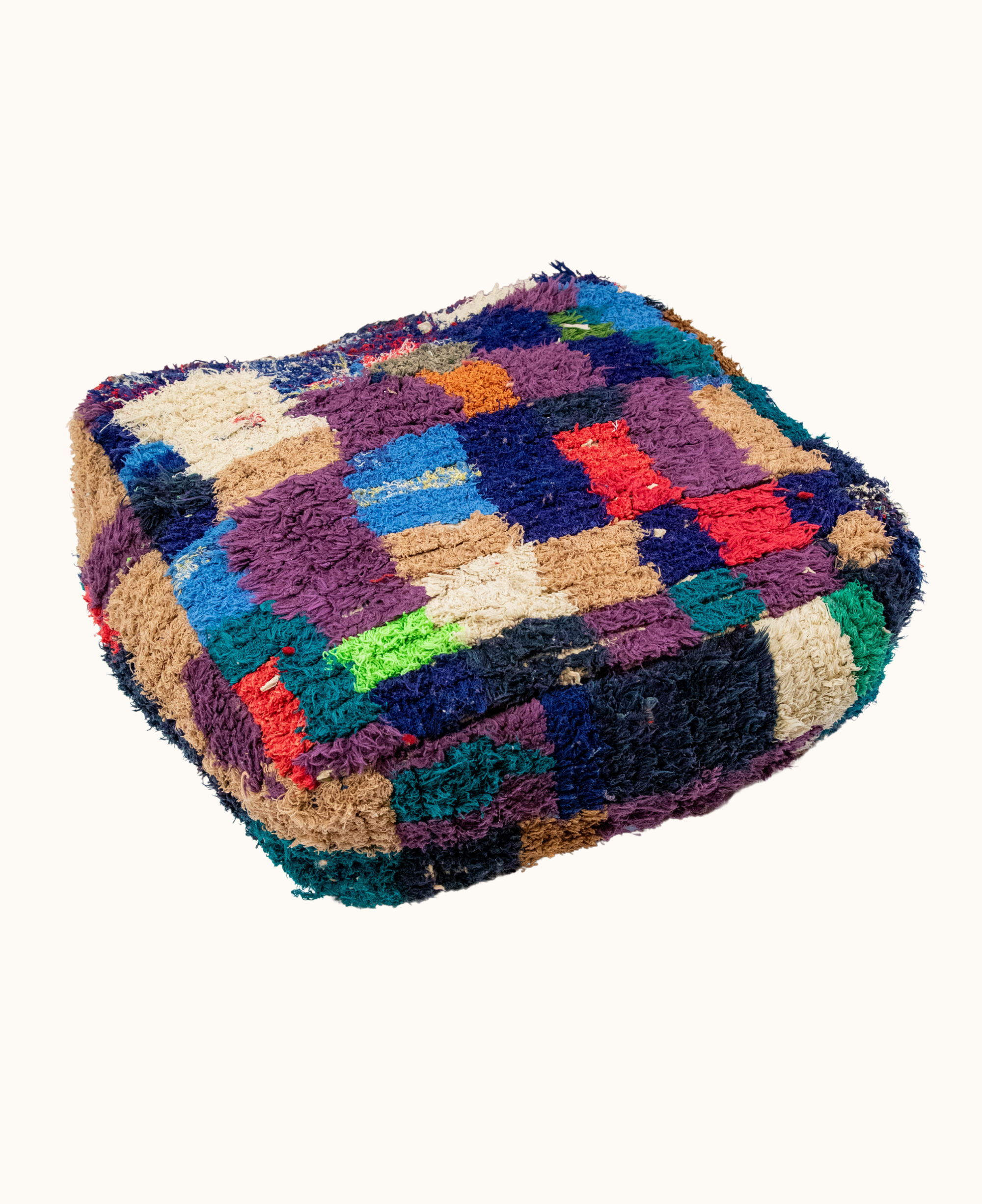 Handmade Moroccan Vintage Floor Cushion Pouf - 11