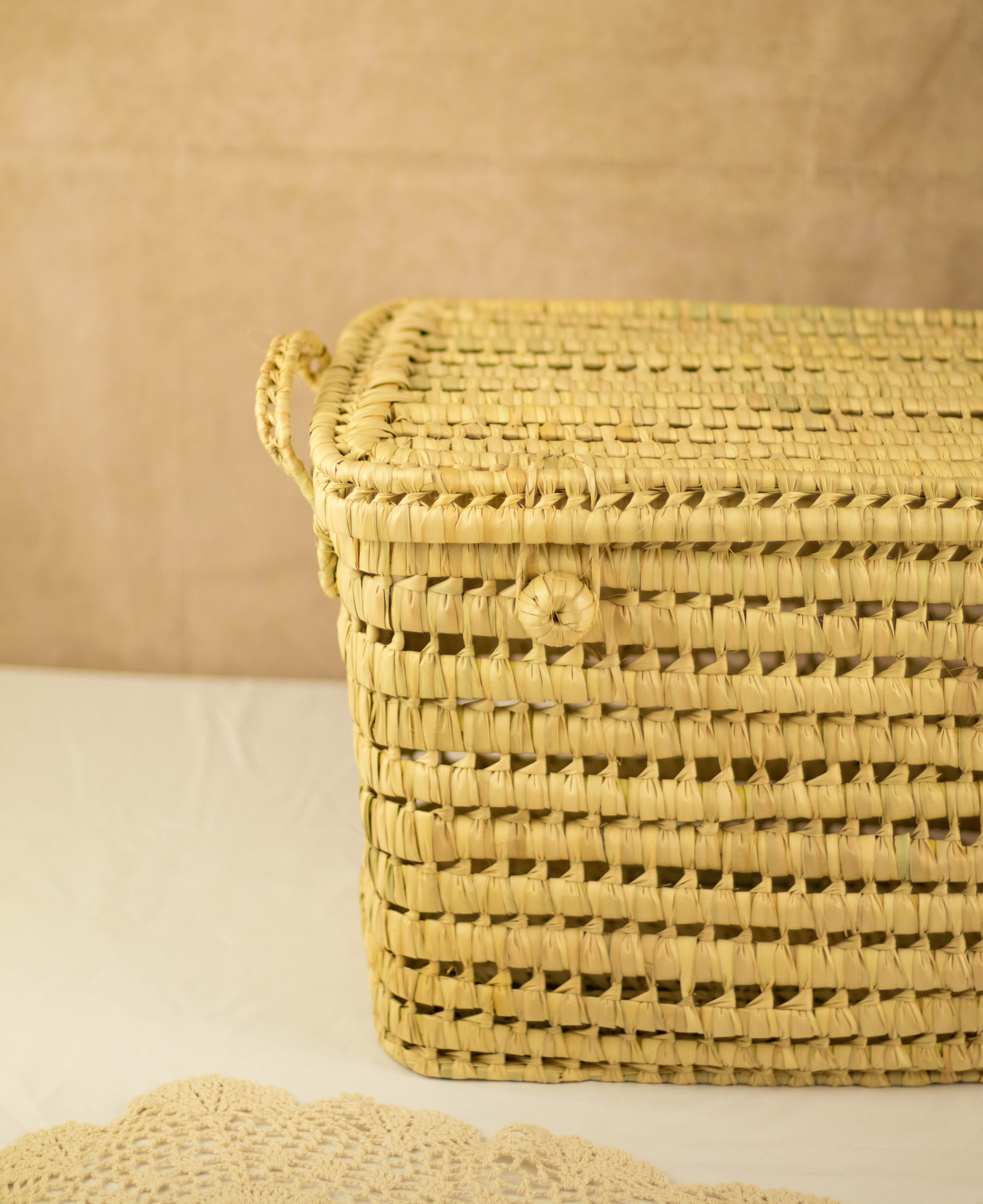 Handwoven Wicker Storage Trunk/Basket