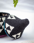Hand -Woven Moroccan Wool Pot - 020