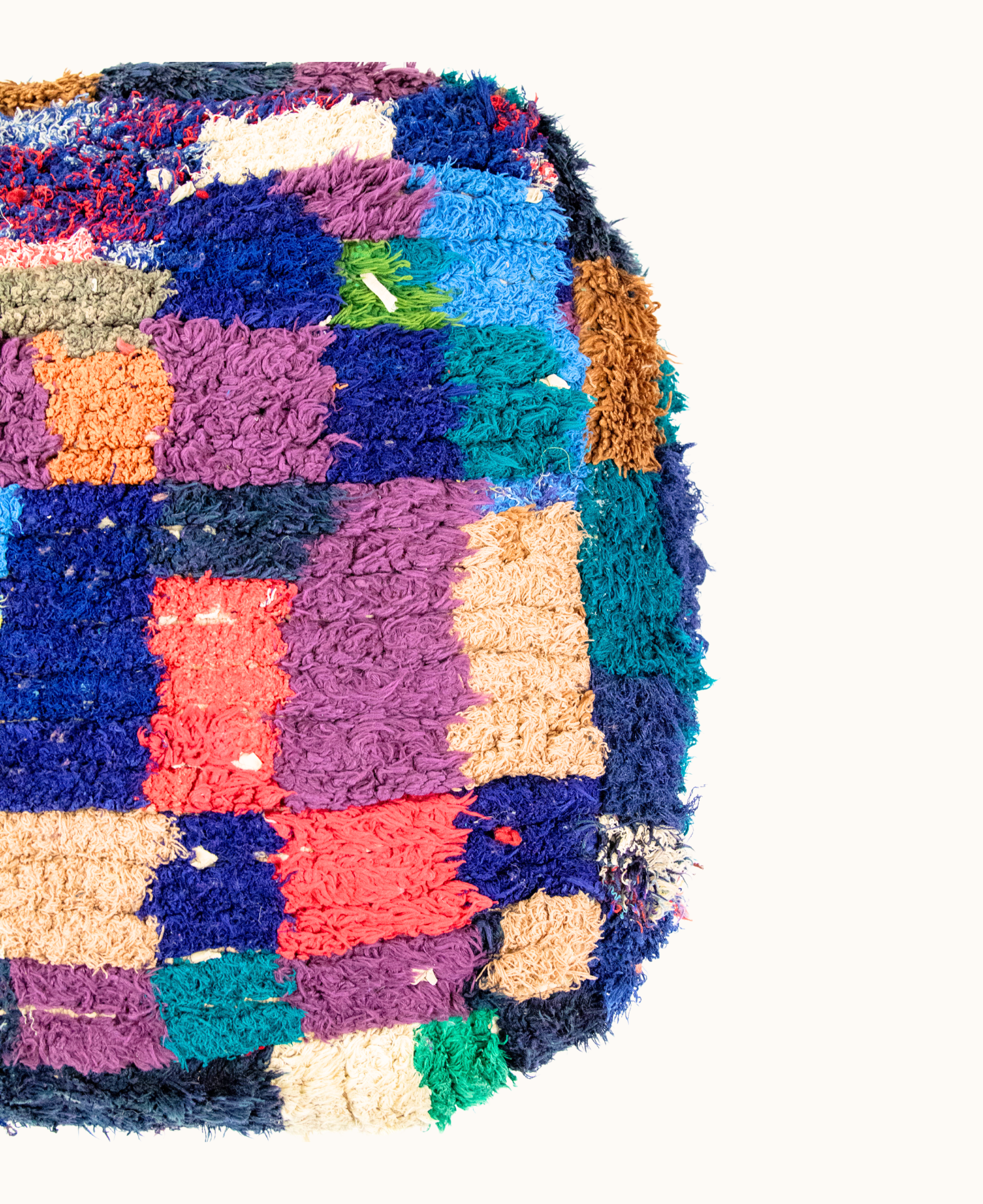 Handmade Moroccan Vintage Floor Cushion Pouf - 11