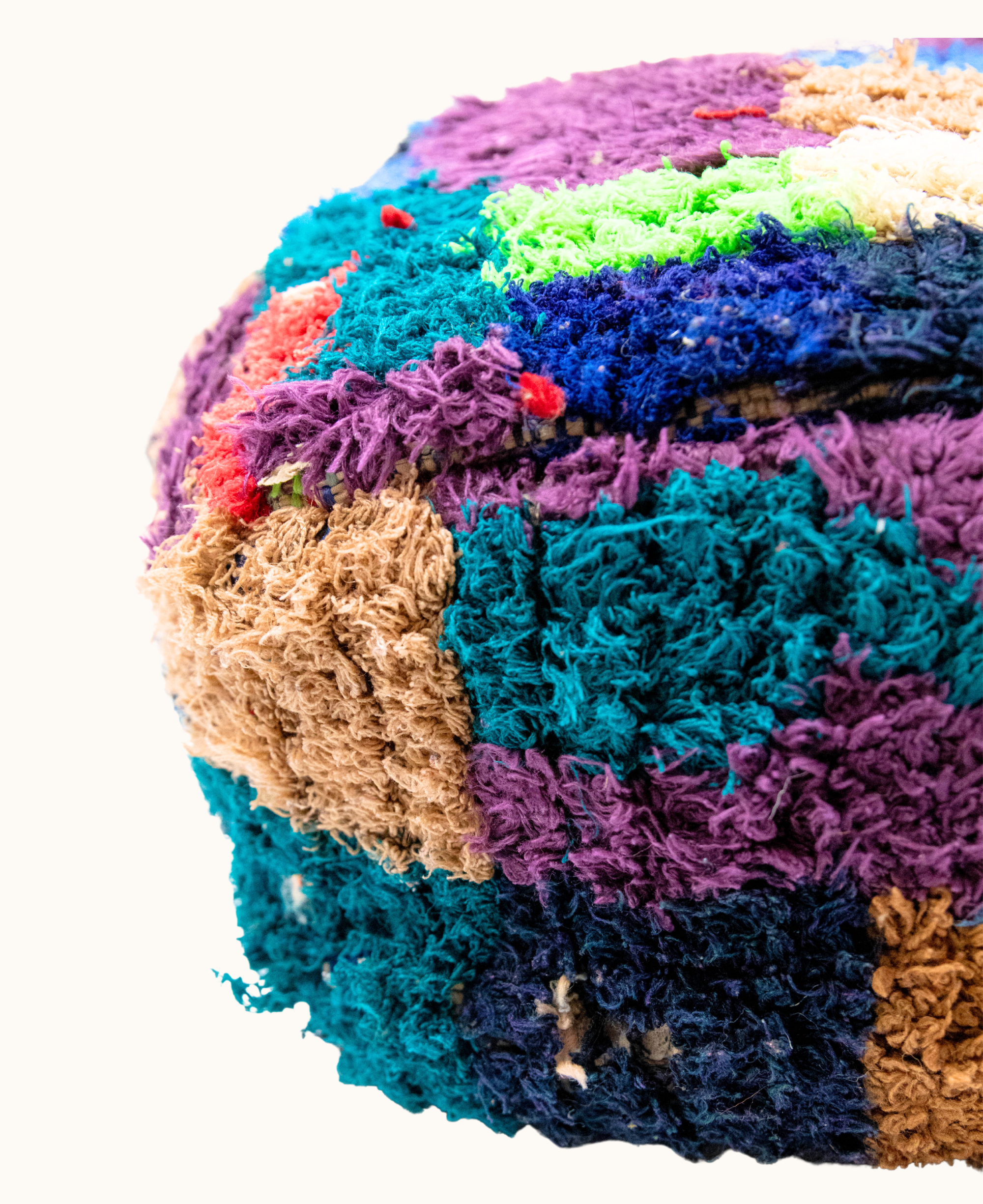 Handmade Moroccan Vintage Floor Cushion Pouf - 11