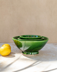 Tazekka Green Moroccan Ceramic Bowls