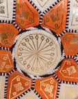 Moroccan Leather Pouf Orange