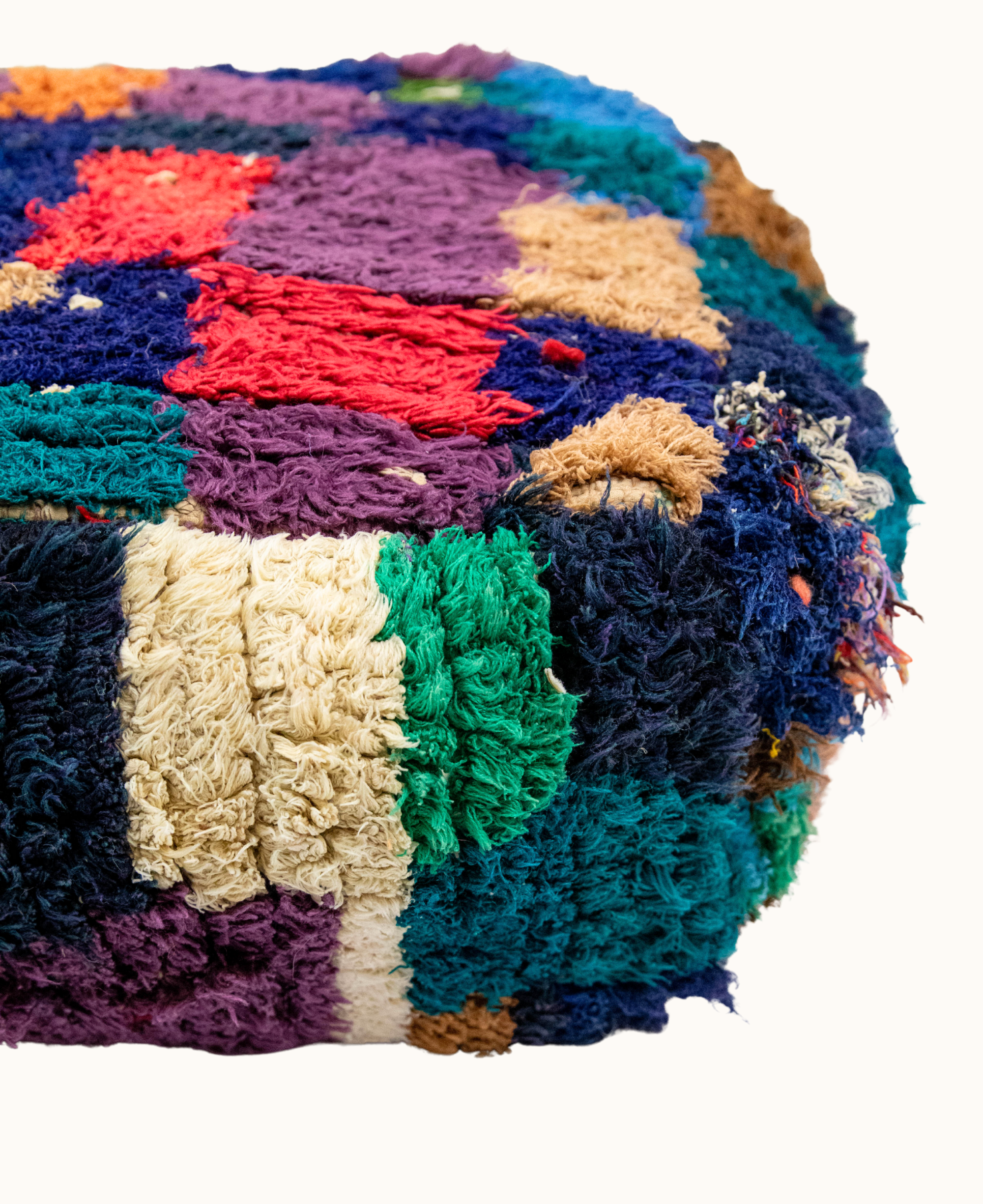 Handmade Moroccan Vintage Floor Cushion Pouf - 11