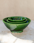 Tazekka Green Moroccan Ceramic Bowls