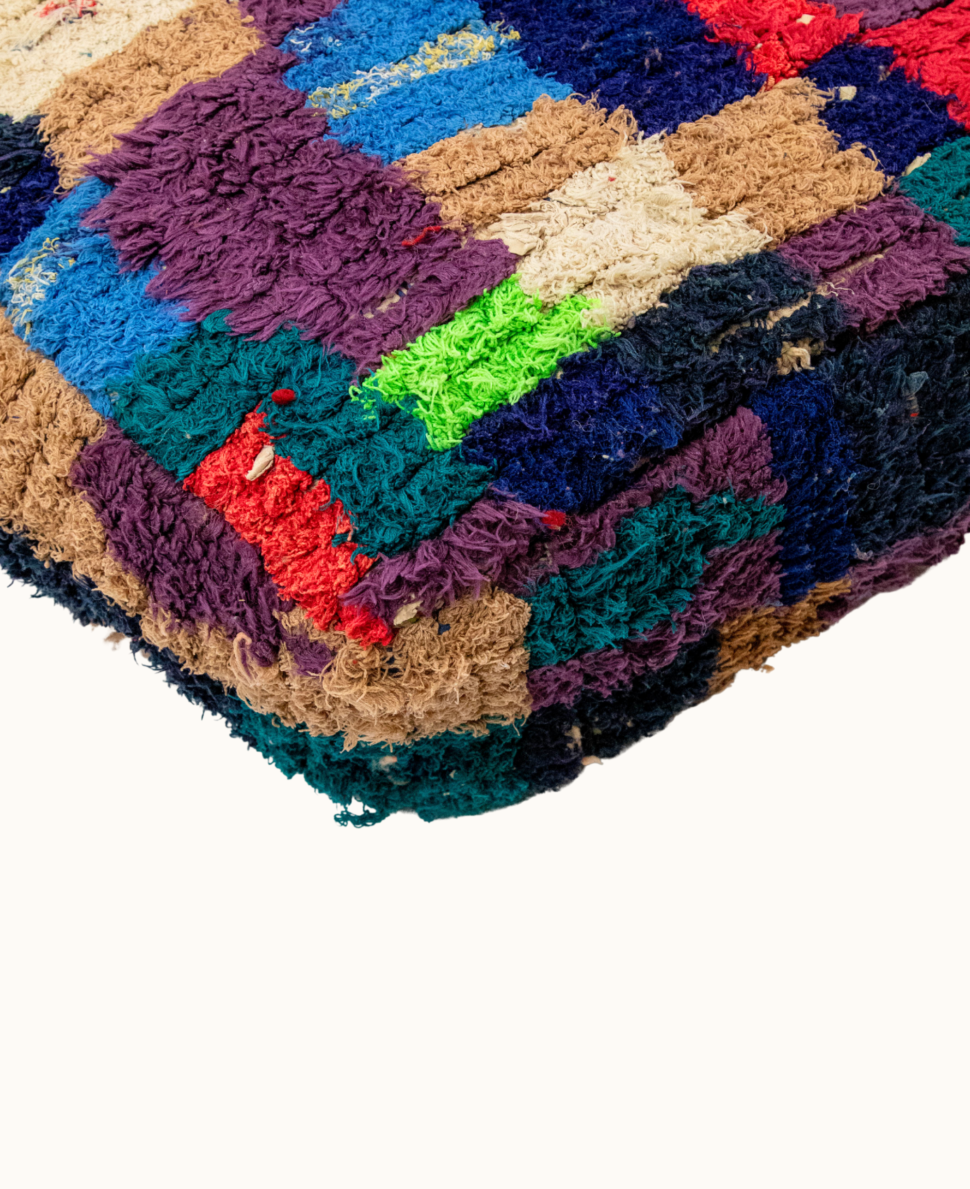 Handmade Moroccan Vintage Floor Cushion Pouf - 11