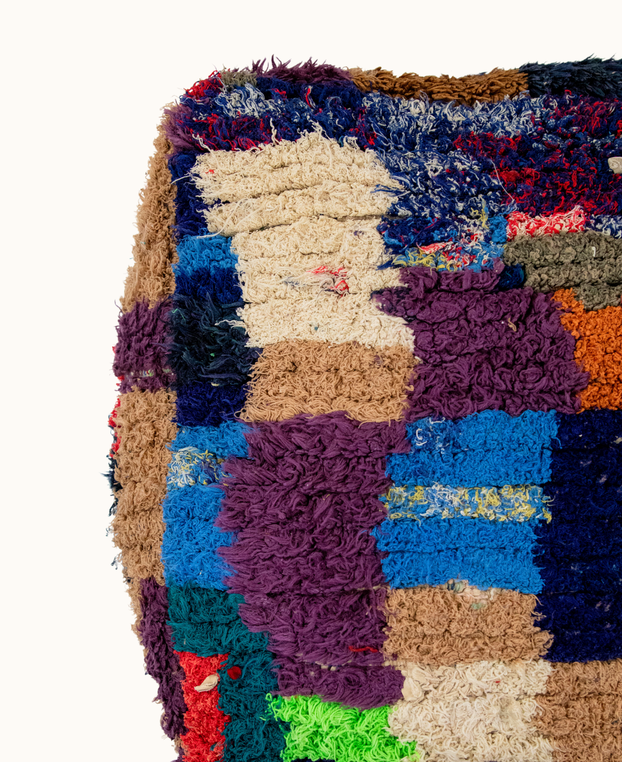 Handmade Moroccan Vintage Floor Cushion Pouf - 11