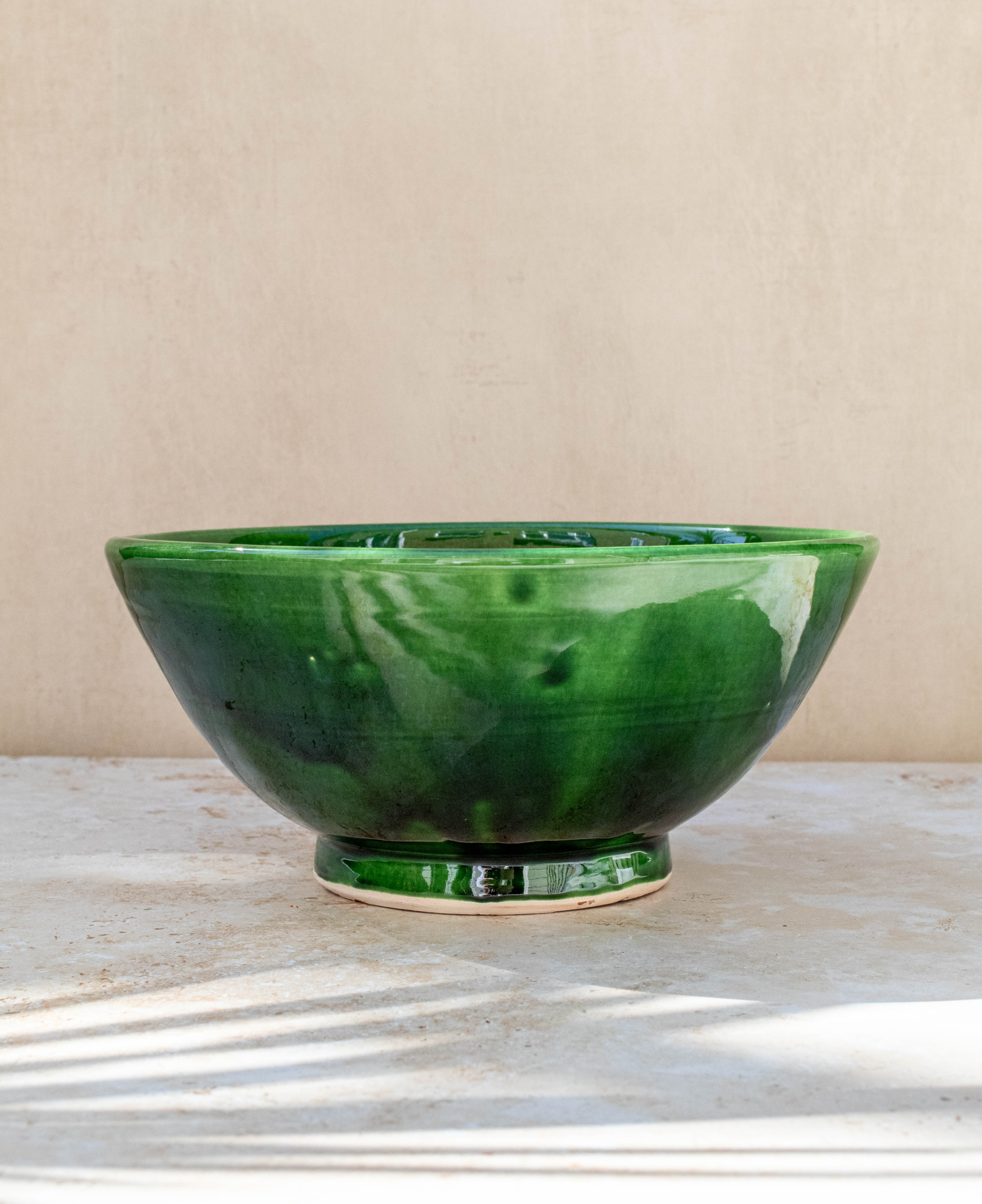 Tazekka Large Green Moroccan Ceramic Bowl – Maison Berber