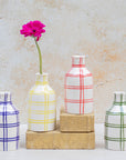 Handmade Checkered Ceramic Vase -