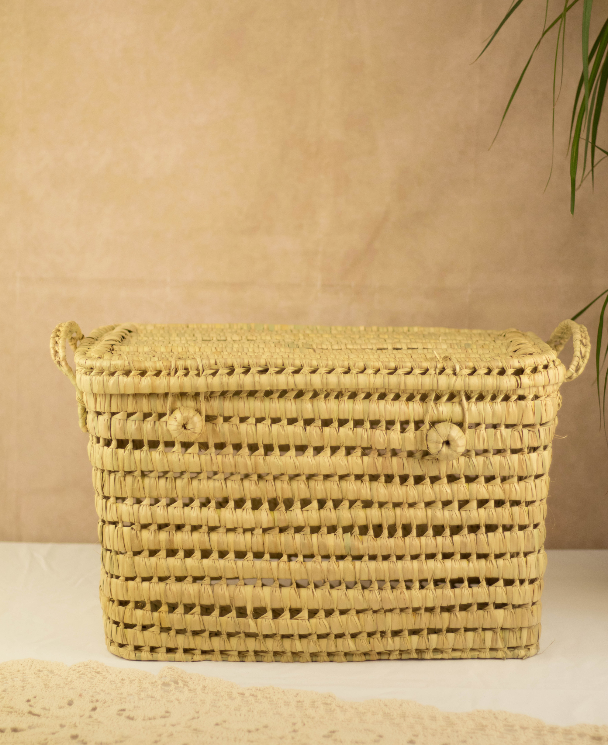 Handwoven Wicker Storage Trunk/Basket