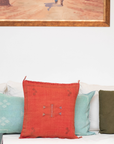 Handmade Moroccan Cactus Silk Cushion Cover - 12