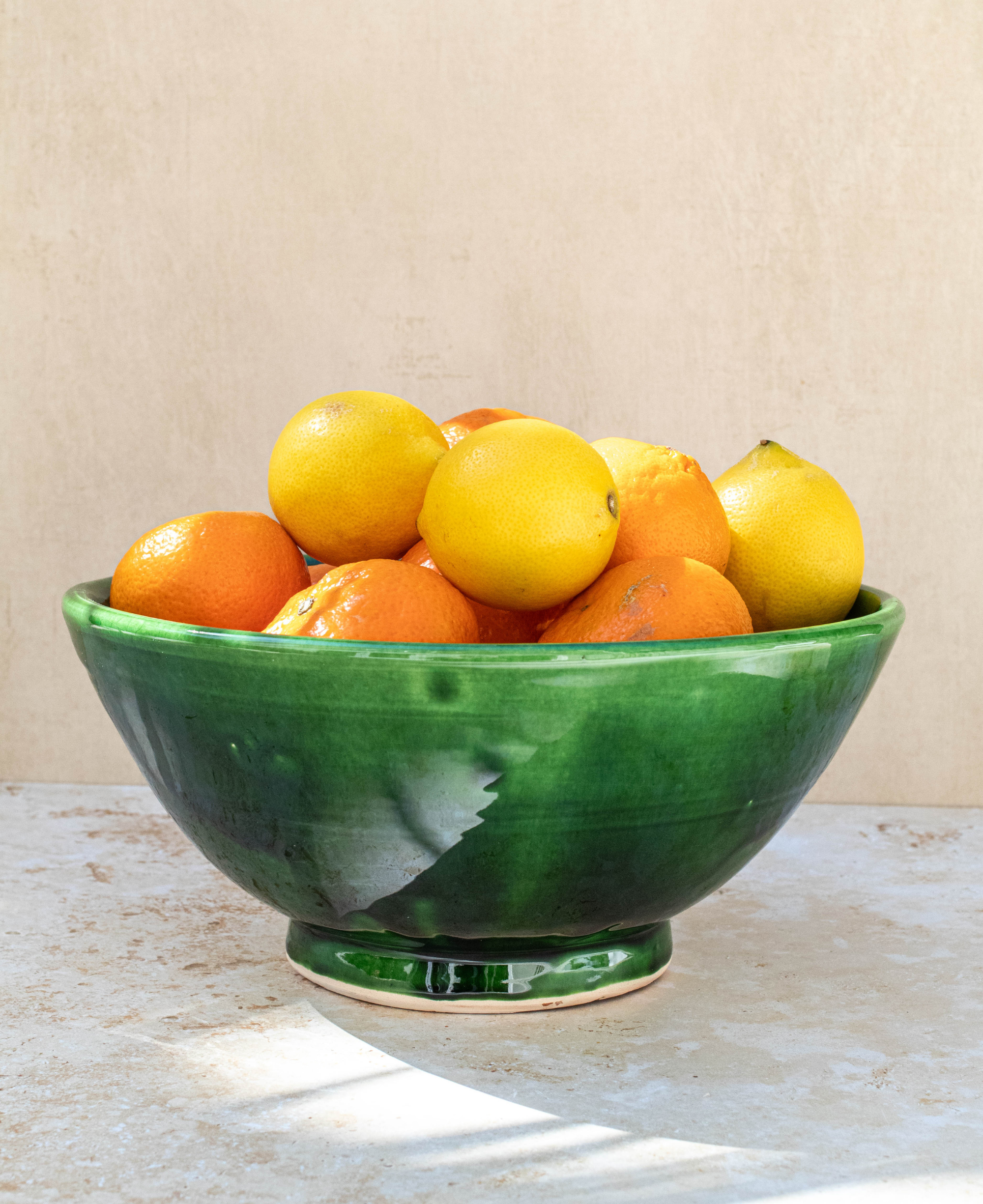 Tazekka Large Green Moroccan Ceramic Bowl
