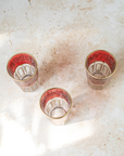 Set of 6 Moroccan Multicoloured Tea Glasses – Red