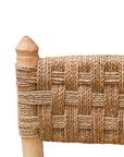Moroccan Laurel Wood Chair: Woven Wicker Seating