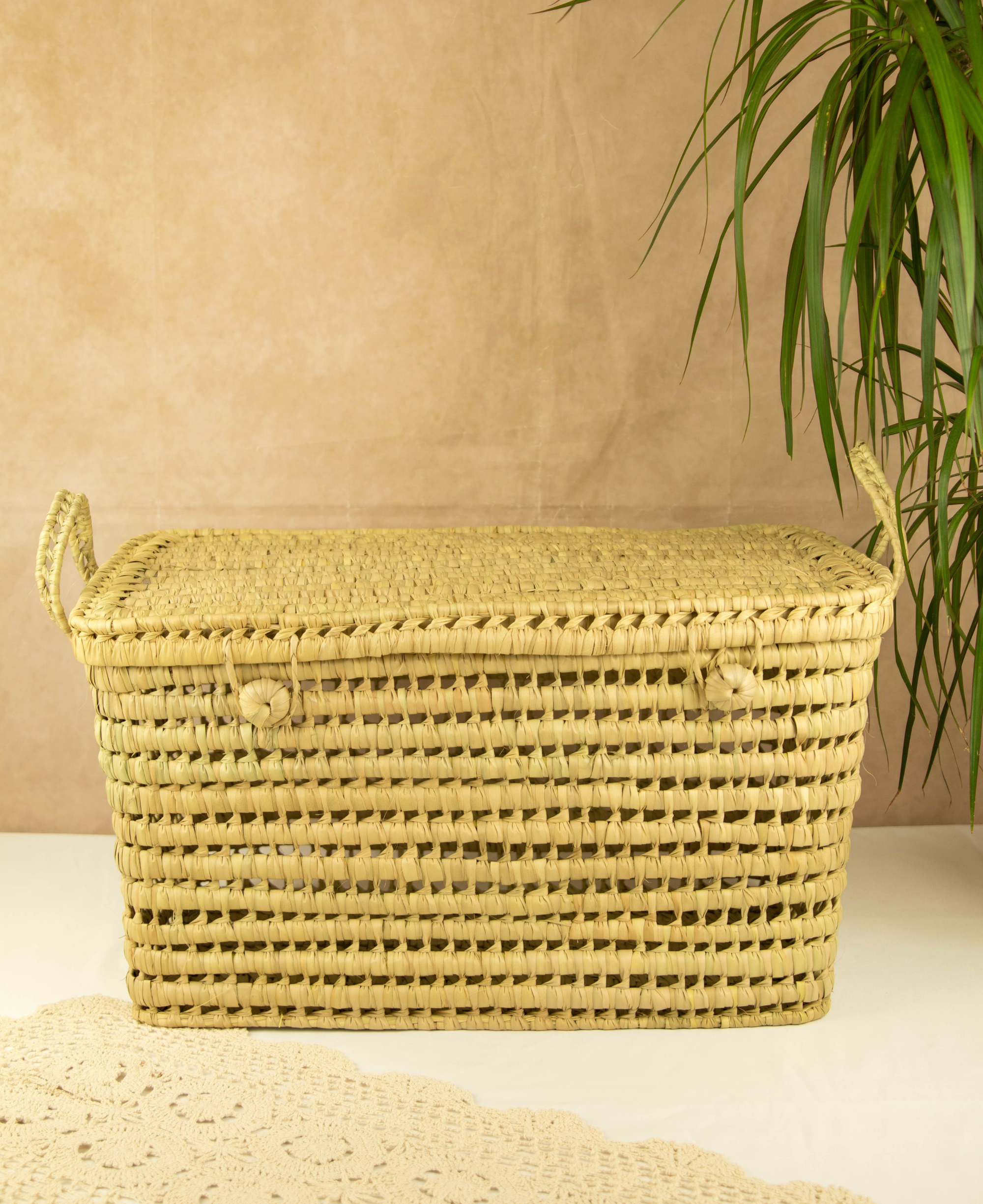Handwoven Wicker Storage Trunk/Basket