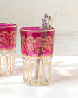 Moroccan Tea Glasses – Fuchsia Pink & Gold Set of 6