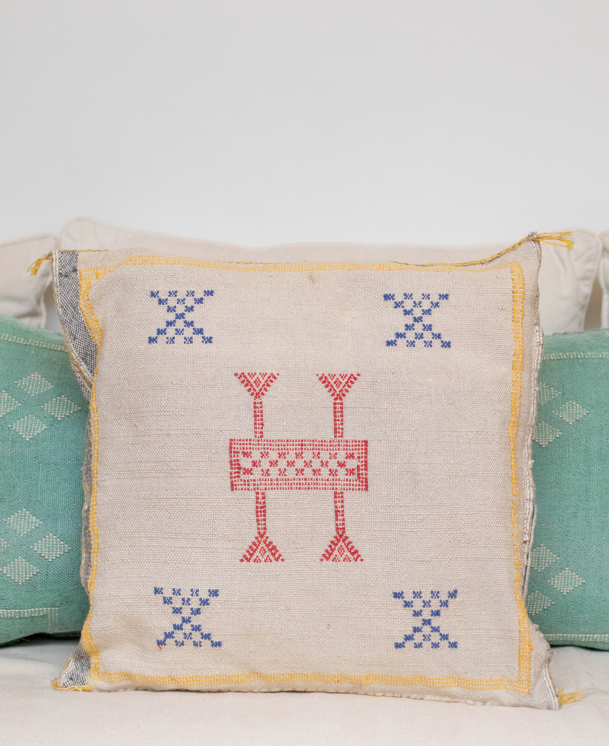 Handmade Moroccan Cactus Silk Cushion Cover - 12