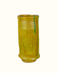 Handmade Tamegroute Vase – Authentic Moroccan Green Glazed Pottery