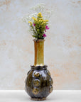 Artisan-made Moroccan pottery vase