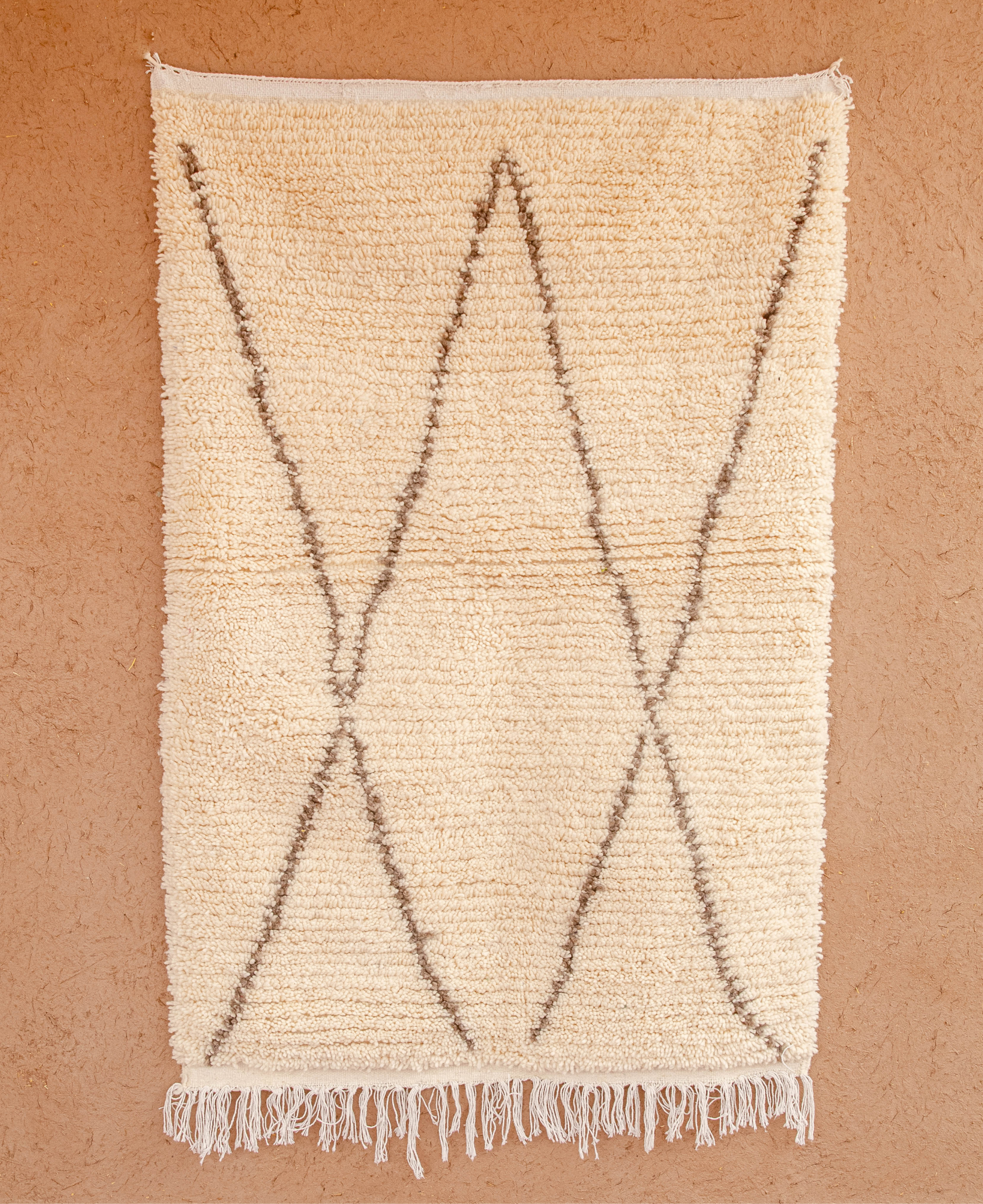 Beni Ourain White Rug