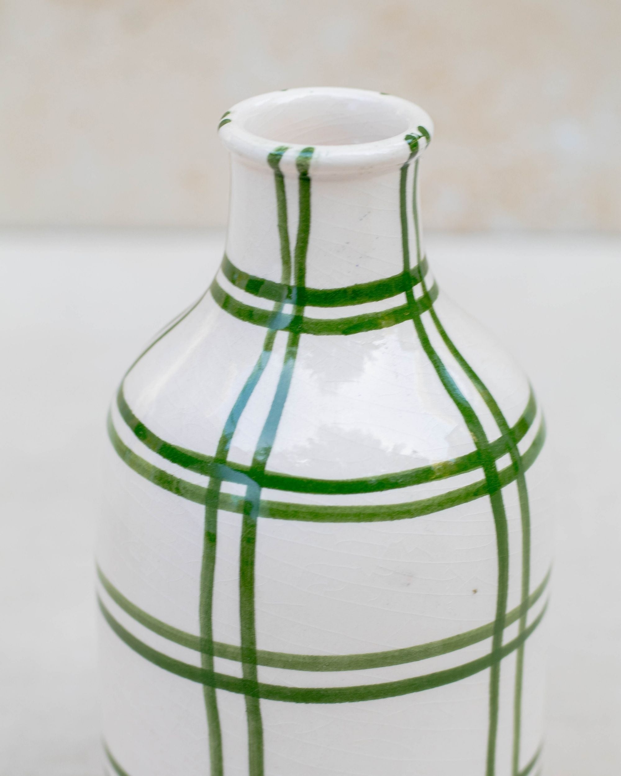 Close-up of hand-painted glaze and brush detail