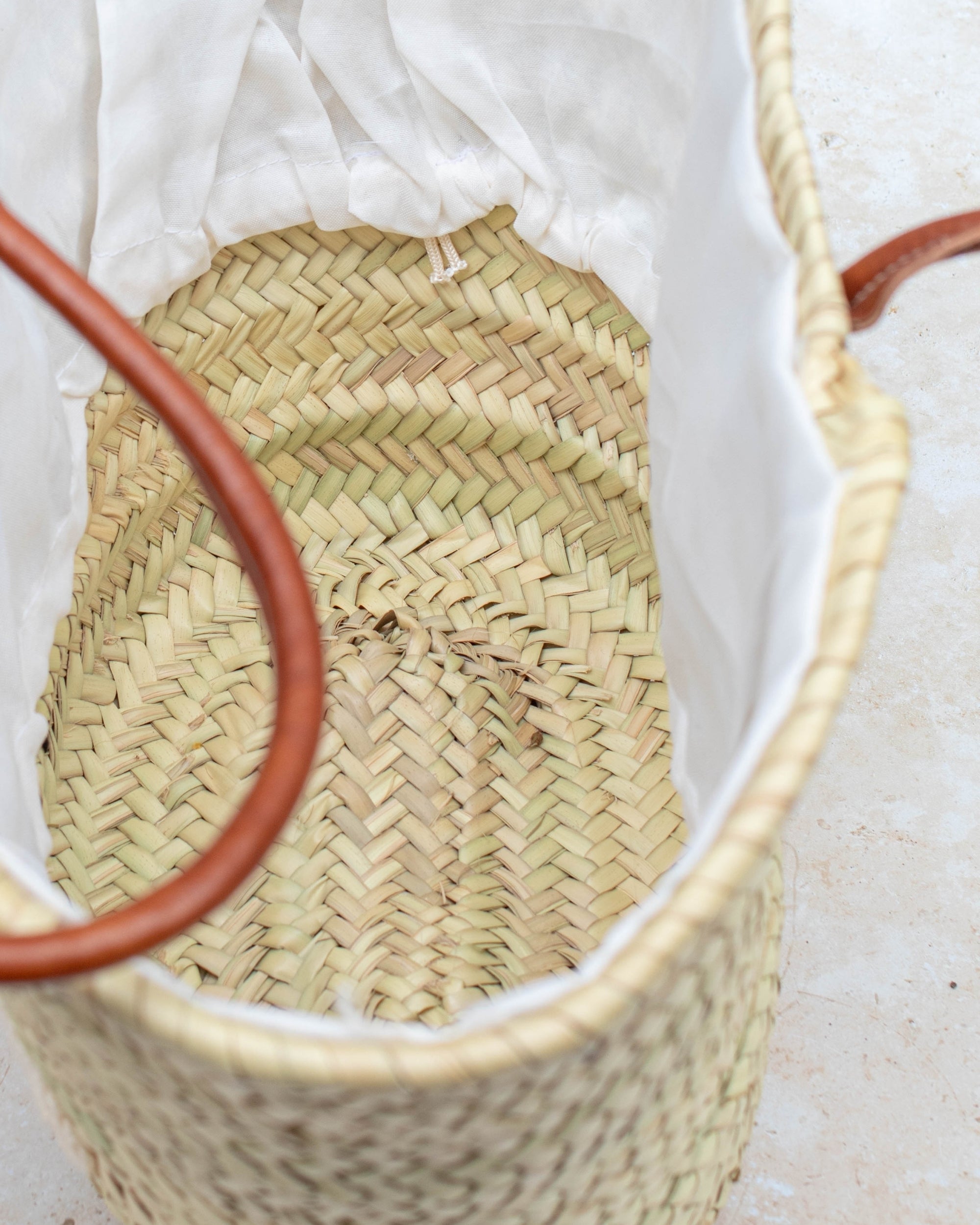 Flamingo basket styled for beach or summer shopping