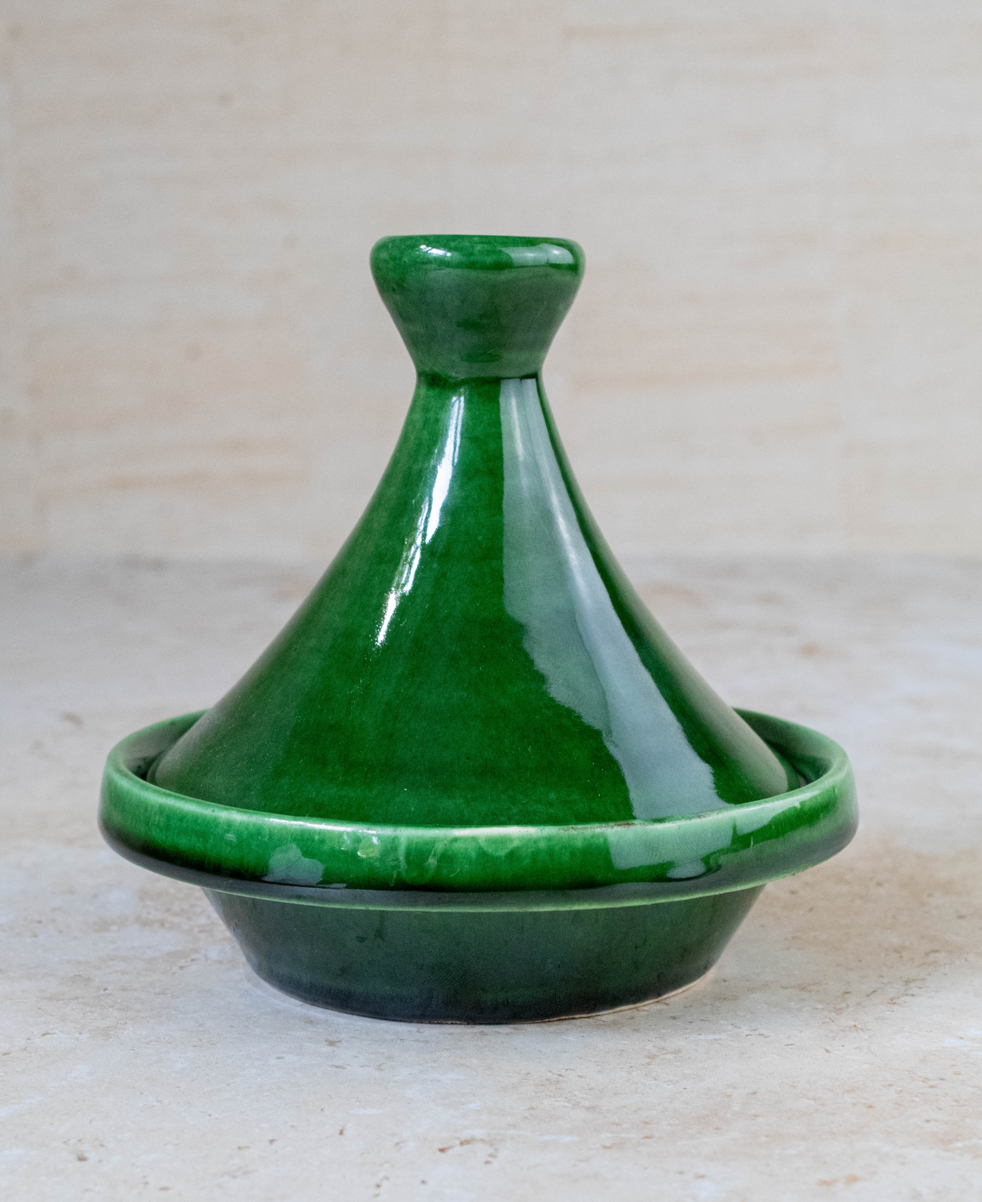 Tazekka Green Moroccan Ceramic Mini Serving Tagine