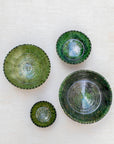 Handmade Tamegroute Green Pedestal Bowl - 4 Sizes