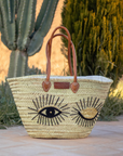 Hand Embroidered Market Basket
