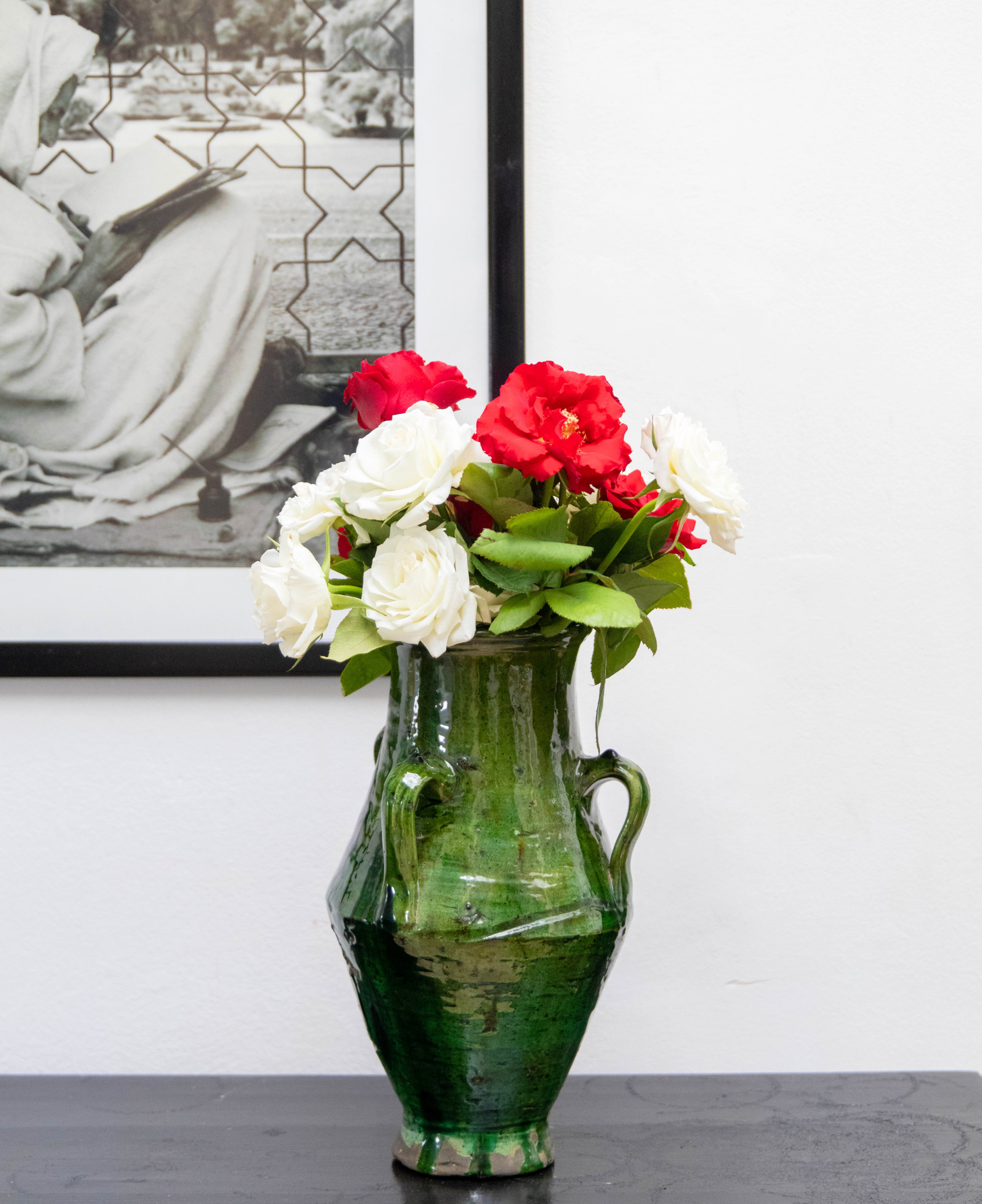 Handcrafted Tamegroute Green Vase