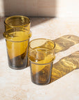 Handmade Beldi Tea Glasses Set - Amber