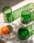 Handmade Moroccan Beldi Glass - Green