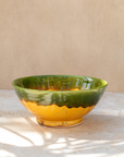 Handmade Moroccan Bowls – Green & Yellow Two-Tone Design