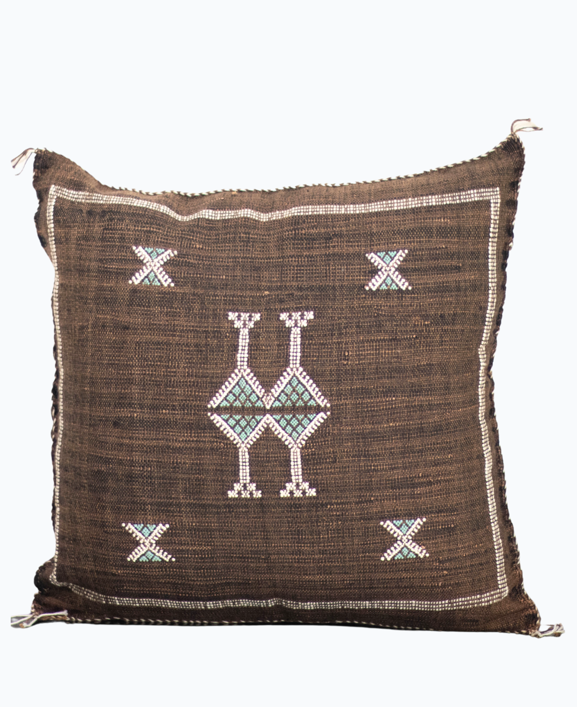 Handmade Moroccan Cactus Silk Cushion Cover - 26