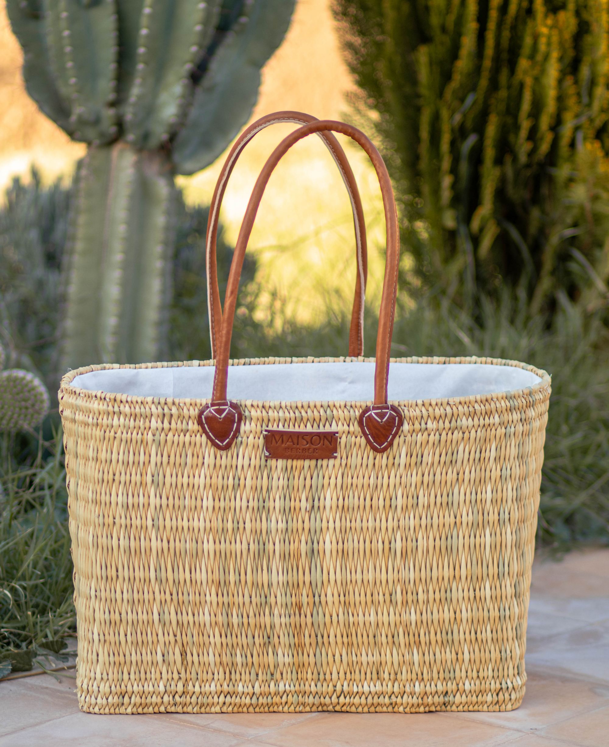 Handwoven Moroccan Reed Basket