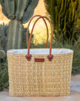 Handwoven Moroccan Reed Basket