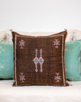 Handmade Moroccan Cactus Silk Cushion Cover - 25