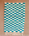Moroccan Checkered Wool Rug