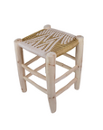 Moroccan Handmade Stool Braided Rope Weaving, 18