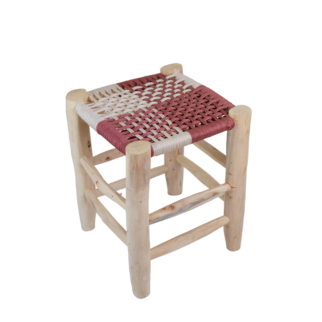 Moroccan Handmade Stool Braided Rope Weaving, 20